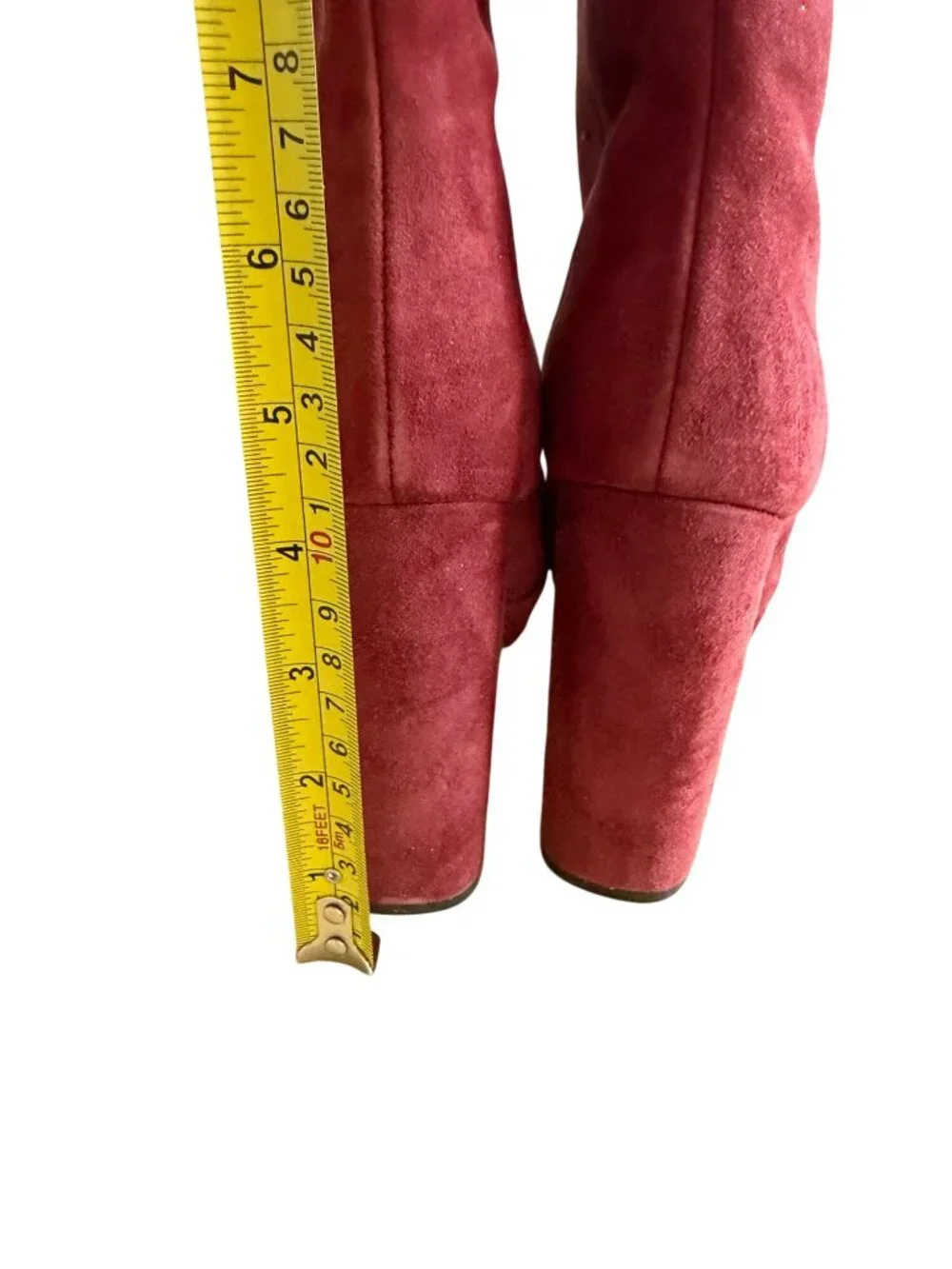 MICHAEL KORS Platform Burgundy Suede Boots Size 6.5